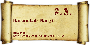 Hasenstab Margit névjegykártya